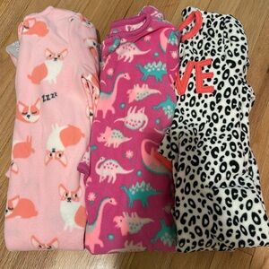 Fleece footie pajamas-never worn!